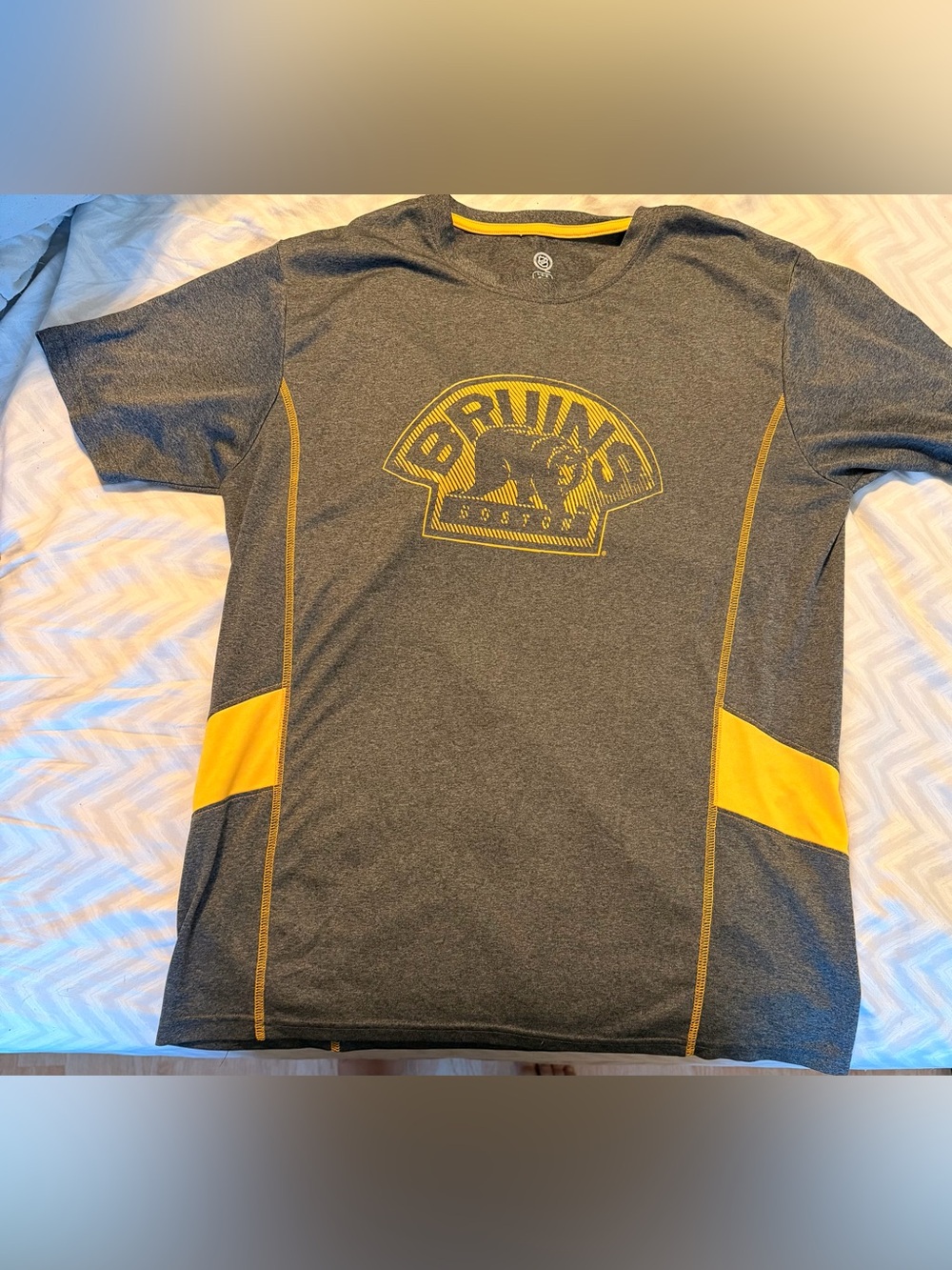 NHL Gray Tee with Gold Trim